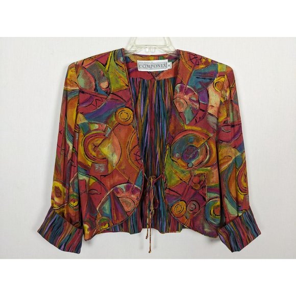 Componix Jackets & Blazers - Vintage Marsha Brander for Componix colorful geometric orange blazer 8